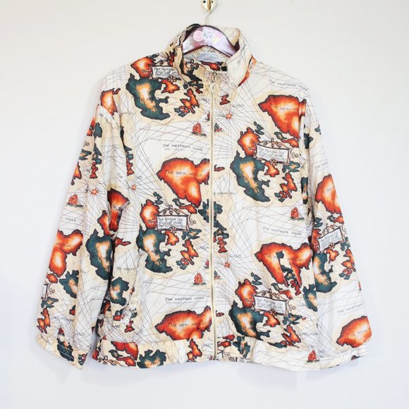 vtg Pierre Cardin African world map windbreaker - Picture 2 of 7